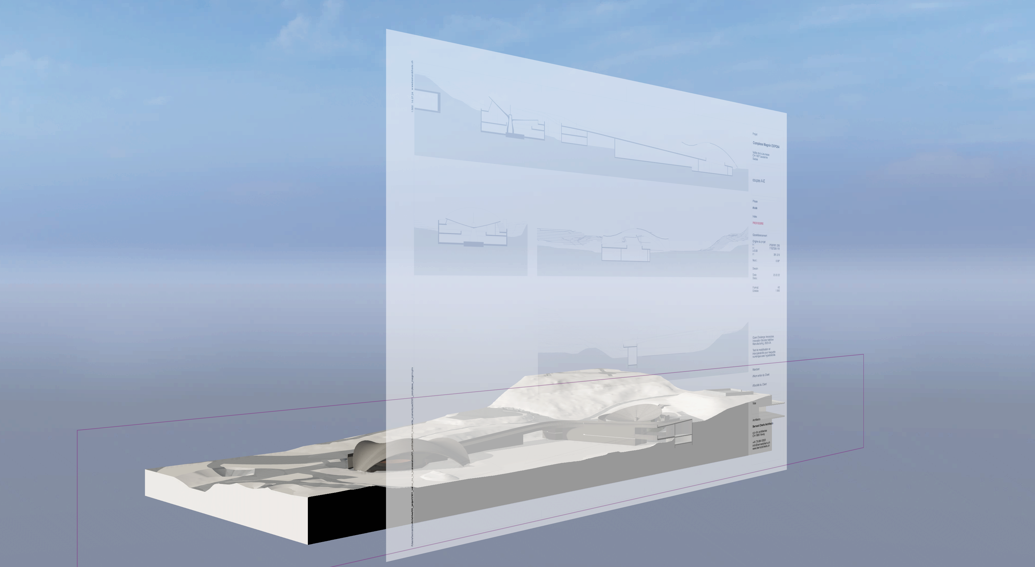 algorithmic extraction of plans and sections from the digital model architecture
